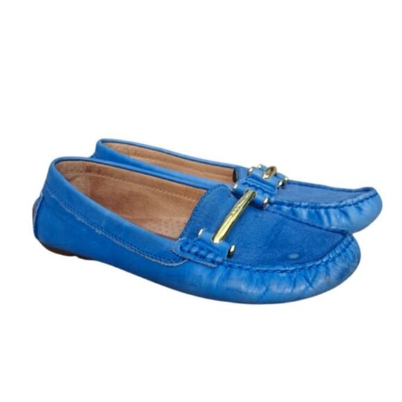 Blue Ralph Lauren leather loafers sz 6 - Picture 3 of 8